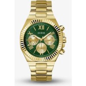 Guess Mens Equity Gold Tone Green Dial Watch GW0703G2