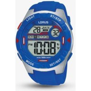 Lorus Sports Blue Digital Rubber Strap Watch R2301NX9