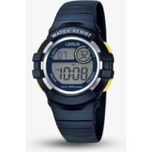 Lorus Mens Navy Plastic Digital Watch R2381HX9