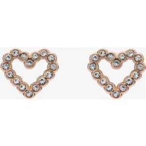 Ted Baker Amorina Gold Tone Crystal Open Heart Stud Earrings TBJ3834-24-02
