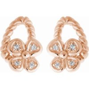 Orphelia WoMens 925 Sterling Silver Stud Earrings – Rose ZO-6020/1 – One Size