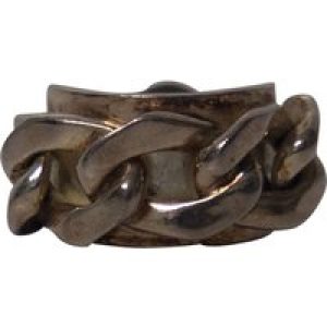 Maison Margiela Pre-owned Womens Chunky Chain Link Ring in Silver Metal Silver (archived) – One Size