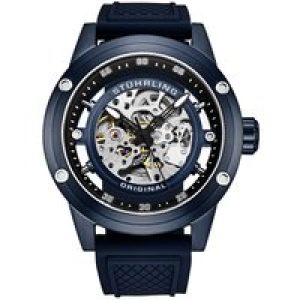 Stührling Mens Grandiose 4034 Automatic 50mm Skeleton – Blue – One Size
