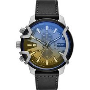 Diesel Griffed Mens Black Watch DZ4584 Leather – One Size