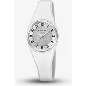 Calypso Ladies Silver Rubber Watch K5752/1