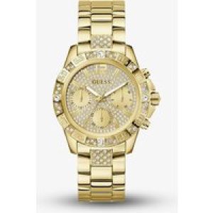 Guess Ladies Majesty Gold Plated Crystal Watch GW0771L2