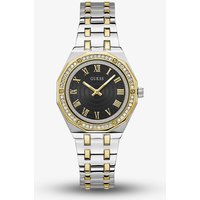 Guess Ladies Desire Two Tone Black Dial Crystal Watch GW0770L4 - Image 2