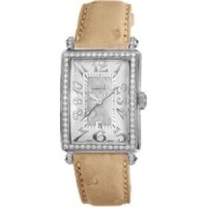 Gevril WoMens Glamour White Dial Calfskin Leather Watch – One Size