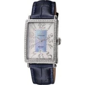 Gevril WoMens 6207NV Glamour Automatic Blue Diamond Watch – White – One Size