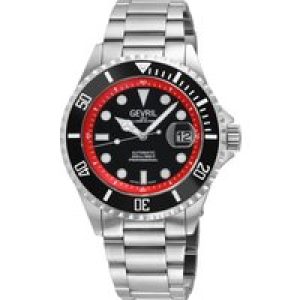 Gevril Mens Wall Street Swiss Automatic Sellita SW200 Black Enamel Dial, SS Satin and Polished Bracelet Watch – Silver – One Size