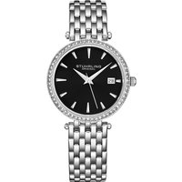 Stührling Womens Silver and Black Symphony Quartz 40mm - One Size - Image 2