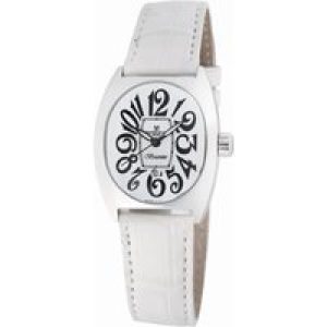 Montres de Luxe : womens bisanzio white watch Leather – One Size