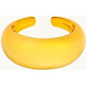 Apatchy London Womens Gold Dome Ring Gold Plated – One Size