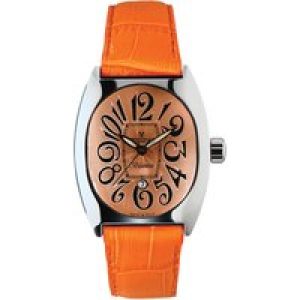 Montres de Luxe : womens bisanzio orange watch Leather – One Size