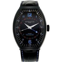 Montres de Luxe Mens Black Watch Leather - One Size - Image 2