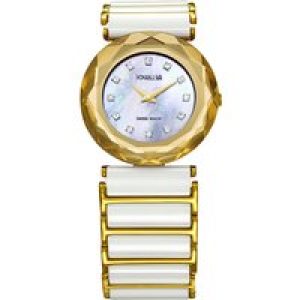 Jowissa : womens safira 99 mother of pearl watch – White – One Size