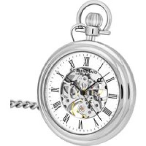 Stührling Mens Vintage 6053 Hand-wind 47mm Skeleton – Silver – One Size