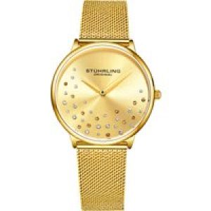 Stührling Womens Gold Symphony Quartz 38mm – One Size