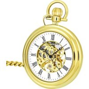 Stührling Mens Vintage 6053 Hand-wind 47mm Skeleton – Gold – One Size