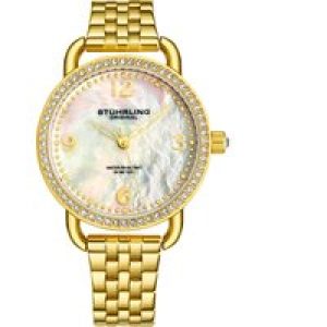 Stührling Womens Gold Symphony Quartz 38mm – One Size