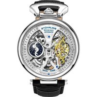 Stührling Mens Silver Emperor’s Grand DT Automatic 46mm Skeleton - One Size - Image 2