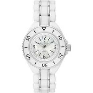 Catorex : Womens Pure Automatic Wrist Mother Of Pearl Watch – White Ceramic – One Size