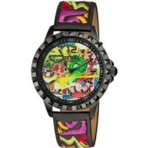 Rebel WoMens Dumbo Black Dial Leather Watch – One Size