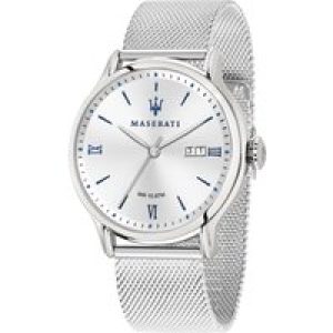 Maserati Epoca 42mm 3H W/SILVER Dial SS Mesh Band – One Size