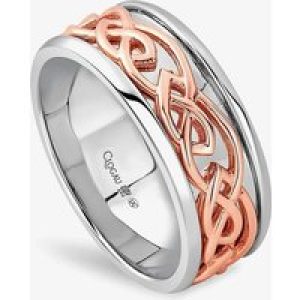 Clogau Annwyl Silver 9ct Rose Gold Channel Band Ring 3SELR017-O