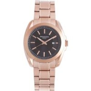 Rudiger : Mens Dresden Black Watch – Gold Stainless Steel – One Size