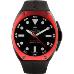 Avio Milano : mens super black watch Rubber – One Size