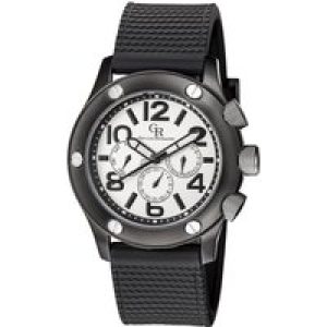 Giulio Romano : mens piemonte silver watch – Black – One Size