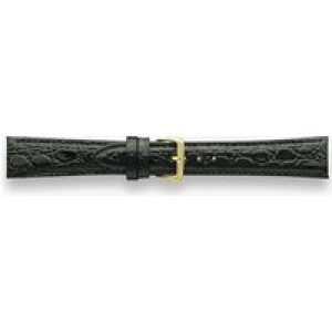 Darlena Stourbridge Black Crocodile Leather Gold Buckle Watch Strap 0902