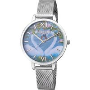 Johan Eric Womens : knopsvane ss watch with photo dial and silver mesh – One Size