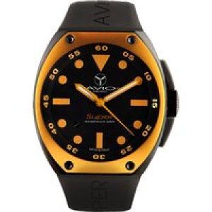 Avio Milano : mens super black watch Rubber – One Size