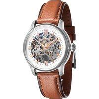 Thomas Earnshaw Cornwall Mens Automatic Neutral White Watch ES-8110-02 - Silver & Brown - One Size - Image 2