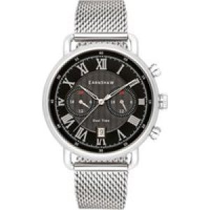 Thomas Earnshaw Investigator Multi-Function Dual Time Mens Japanese Quartz Jet Black Watch ES-8194-11 – Silver – One Size