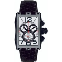 Gio Monaco : Mens Mac V Silver Watch - Black - One Size - Image 2