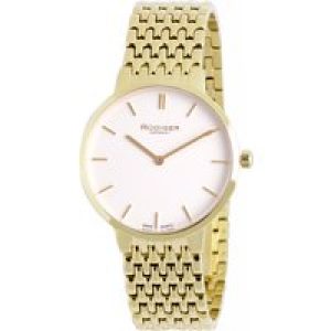 Rudiger : Kassel Mens White Watch.. – Gold Stainless Steel – One Size