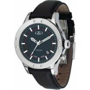 Gio Monaco : Mens Estasi Black Watch Leather – One Size