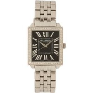 Haurex Italy : Womens Prestige Black Watch – Silver Stainless Steel – One Size