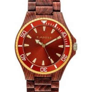 Earth Wood Unisex Centurion Bracelet Watch – Red – One Size
