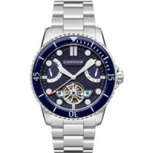 Thomas Earnshaw Admiral Jervis Mens Mechanical Automatic Navy Blue Watch ES-8134-22 – Silver – One Size