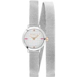 Furla Womens R4253107502 Vittoria 21mm 2H with Silver Dial Mesh – One Size