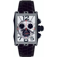 Gio Monaco : Mens Mac V Silver Watch - Black - One Size - Image 2