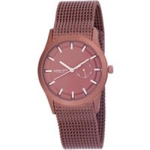 Johan Eric : agers¸, Mens, brown dial w date sub-dial watch, ip case & mesh bracelet Stainless Steel – One Size
