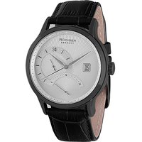 Rudiger : Aachen Mens Silver Watch.. - Black Leather - One Size - Image 2