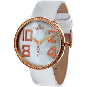 Haurex Italy Womens , Plaza White Leather Watch – One Size