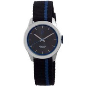 Johan Eric Mens Black Leather Watch Canvas – One Size