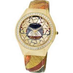 Gattinoni : Mosaic Womens Watch – Beige Leather – One Size